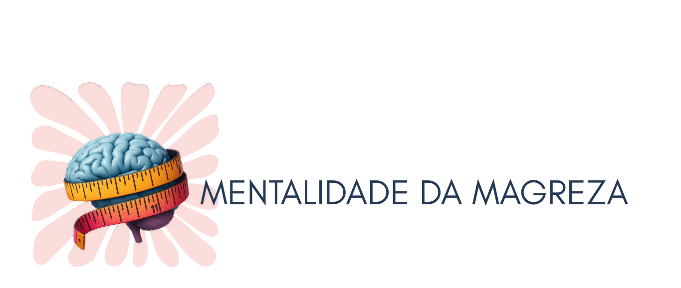 logo do blog , um cérebro com uma flor ao fundo com uma fita métrica enrolada, em tons de laranja e amarelo.